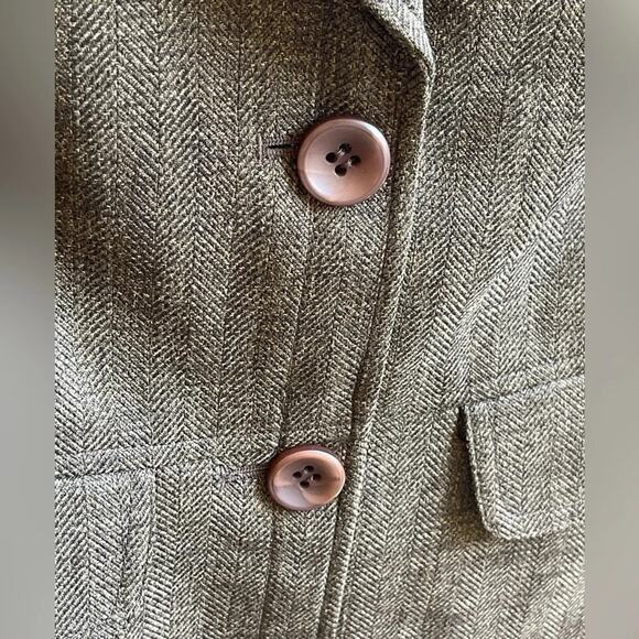 Larry Levine Herringbone 2 Piece Suit - Blazer & Jacket Set - Size 8 - NWT - Picture 4 of 11